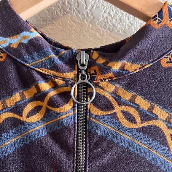 Free People Stella Retro Mod Multicolor Earth-tone Mini Dress Size XS - Picture 8 of 13